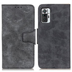 Leather Case Stands Flip Cover Holder M03L for Xiaomi Redmi Note 10 Pro Max Black