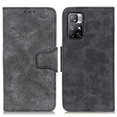 Leather Case Stands Flip Cover Holder M03L for Xiaomi Redmi Note 11 5G Black