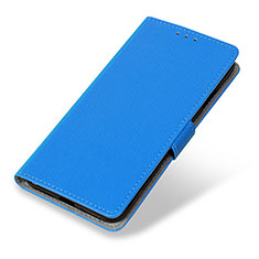 Leather Case Stands Flip Cover Holder M04L for Motorola Moto G Play (2023) Blue