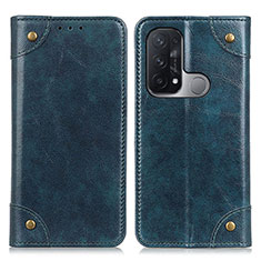 Leather Case Stands Flip Cover Holder M04L for Oppo Reno5 A Blue