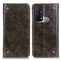 Leather Case Stands Flip Cover Holder M04L for Oppo Reno5 A Bronze