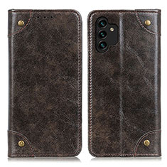 Leather Case Stands Flip Cover Holder M04L for Samsung Galaxy A04s Bronze