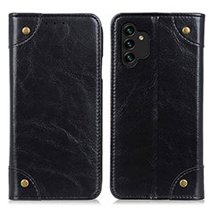 Leather Case Stands Flip Cover Holder M04L for Samsung Galaxy A13 4G Black