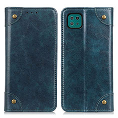 Leather Case Stands Flip Cover Holder M04L for Samsung Galaxy F42 5G Blue