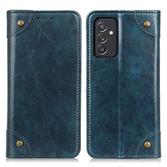 Leather Case Stands Flip Cover Holder M04L for Samsung Galaxy M14 5G Blue