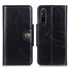 Leather Case Stands Flip Cover Holder M04L for Sony Xperia 1 V Black
