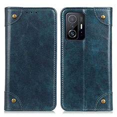 Leather Case Stands Flip Cover Holder M04L for Xiaomi Mi 11T 5G Blue