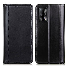 Leather Case Stands Flip Cover Holder M05L for Oppo A74 4G Black