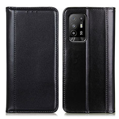 Leather Case Stands Flip Cover Holder M05L for Oppo A94 5G Black