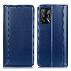 Leather Case Stands Flip Cover Holder M05L for Oppo F19s Blue