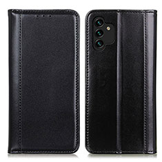 Leather Case Stands Flip Cover Holder M05L for Samsung Galaxy A04s Black