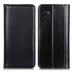 Leather Case Stands Flip Cover Holder M05L for Samsung Galaxy A13 4G Black