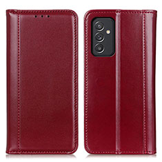 Leather Case Stands Flip Cover Holder M05L for Samsung Galaxy A35 5G Red