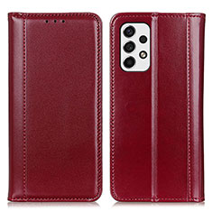 Leather Case Stands Flip Cover Holder M05L for Samsung Galaxy A53 5G Red