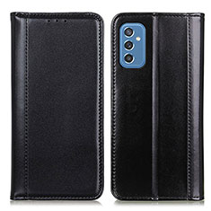 Leather Case Stands Flip Cover Holder M05L for Samsung Galaxy M52 5G Black