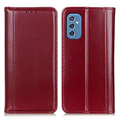 Leather Case Stands Flip Cover Holder M05L for Samsung Galaxy M52 5G Red