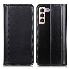 Leather Case Stands Flip Cover Holder M05L for Samsung Galaxy S21 Plus 5G Black