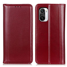 Leather Case Stands Flip Cover Holder M05L for Xiaomi Mi 11i 5G Red