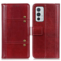 Leather Case Stands Flip Cover Holder M06L for OnePlus 9RT 5G Red