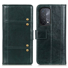Leather Case Stands Flip Cover Holder M06L for Oppo A54 5G Green