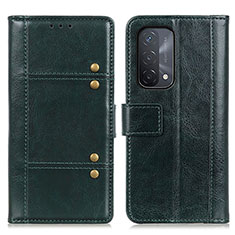 Leather Case Stands Flip Cover Holder M06L for Oppo A74 5G Green