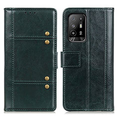 Leather Case Stands Flip Cover Holder M06L for Oppo A95 5G Green