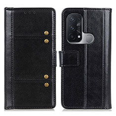 Leather Case Stands Flip Cover Holder M06L for Oppo Reno5 A Black