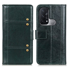 Leather Case Stands Flip Cover Holder M06L for Oppo Reno5 A Green