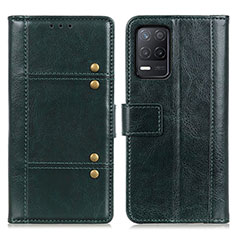 Leather Case Stands Flip Cover Holder M06L for Realme 9 5G India Green