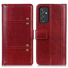 Leather Case Stands Flip Cover Holder M06L for Samsung Galaxy A05s Red