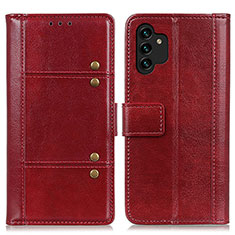 Leather Case Stands Flip Cover Holder M06L for Samsung Galaxy A13 4G Red