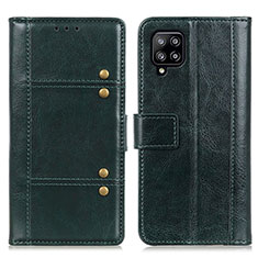 Leather Case Stands Flip Cover Holder M06L for Samsung Galaxy A22 4G Green