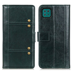 Leather Case Stands Flip Cover Holder M06L for Samsung Galaxy A22 5G Green