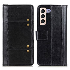 Leather Case Stands Flip Cover Holder M06L for Samsung Galaxy S21 5G Black