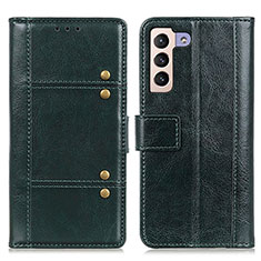 Leather Case Stands Flip Cover Holder M06L for Samsung Galaxy S24 Plus 5G Green