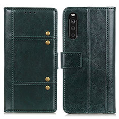 Leather Case Stands Flip Cover Holder M06L for Sony Xperia 10 III Lite Green