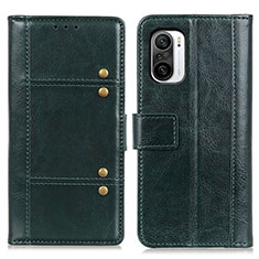 Leather Case Stands Flip Cover Holder M06L for Xiaomi Mi 11i 5G Green