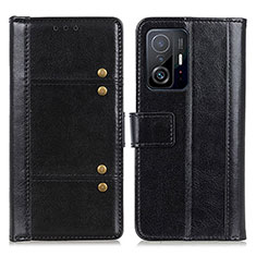 Leather Case Stands Flip Cover Holder M06L for Xiaomi Mi 11T 5G Black