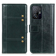 Leather Case Stands Flip Cover Holder M06L for Xiaomi Mi 11T Pro 5G Green