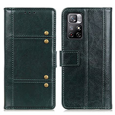 Leather Case Stands Flip Cover Holder M06L for Xiaomi Poco M4 Pro 5G Green