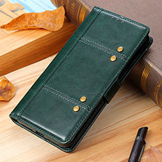 Leather Case Stands Flip Cover Holder M06L for Xiaomi Poco M5S Green