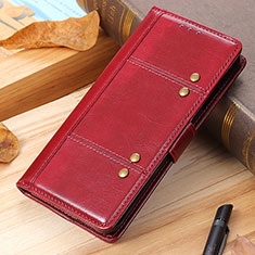 Leather Case Stands Flip Cover Holder M06L for Xiaomi Redmi Note 10S 4G Red