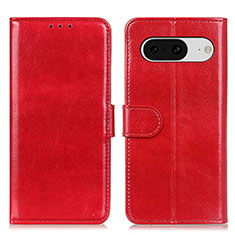 Leather Case Stands Flip Cover Holder M07L for Google Pixel 8 5G Red