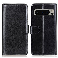 Leather Case Stands Flip Cover Holder M07L for Google Pixel 8 Pro 5G Black