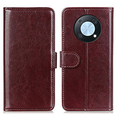 Leather Case Stands Flip Cover Holder M07L for Huawei Enjoy 50 Pro Brown