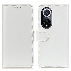 Leather Case Stands Flip Cover Holder M07L for Huawei Honor 50 5G White