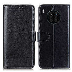 Leather Case Stands Flip Cover Holder M07L for Huawei Honor 50 Lite Black