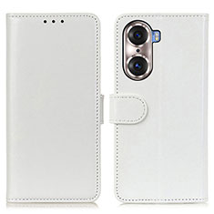 Leather Case Stands Flip Cover Holder M07L for Huawei Honor 60 5G White