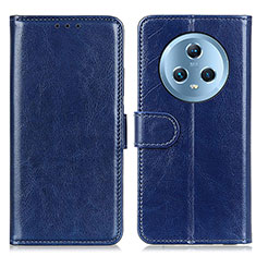 Leather Case Stands Flip Cover Holder M07L for Huawei Honor Magic5 5G Blue