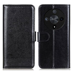 Leather Case Stands Flip Cover Holder M07L for Huawei Honor X9b 5G Black